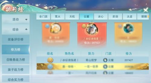 《天下》手游65万战力暴力云麓少侠培养心得分享