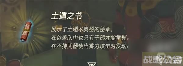 塞尔达传说王国之泪土遁术怎么用,王国之泪资讯