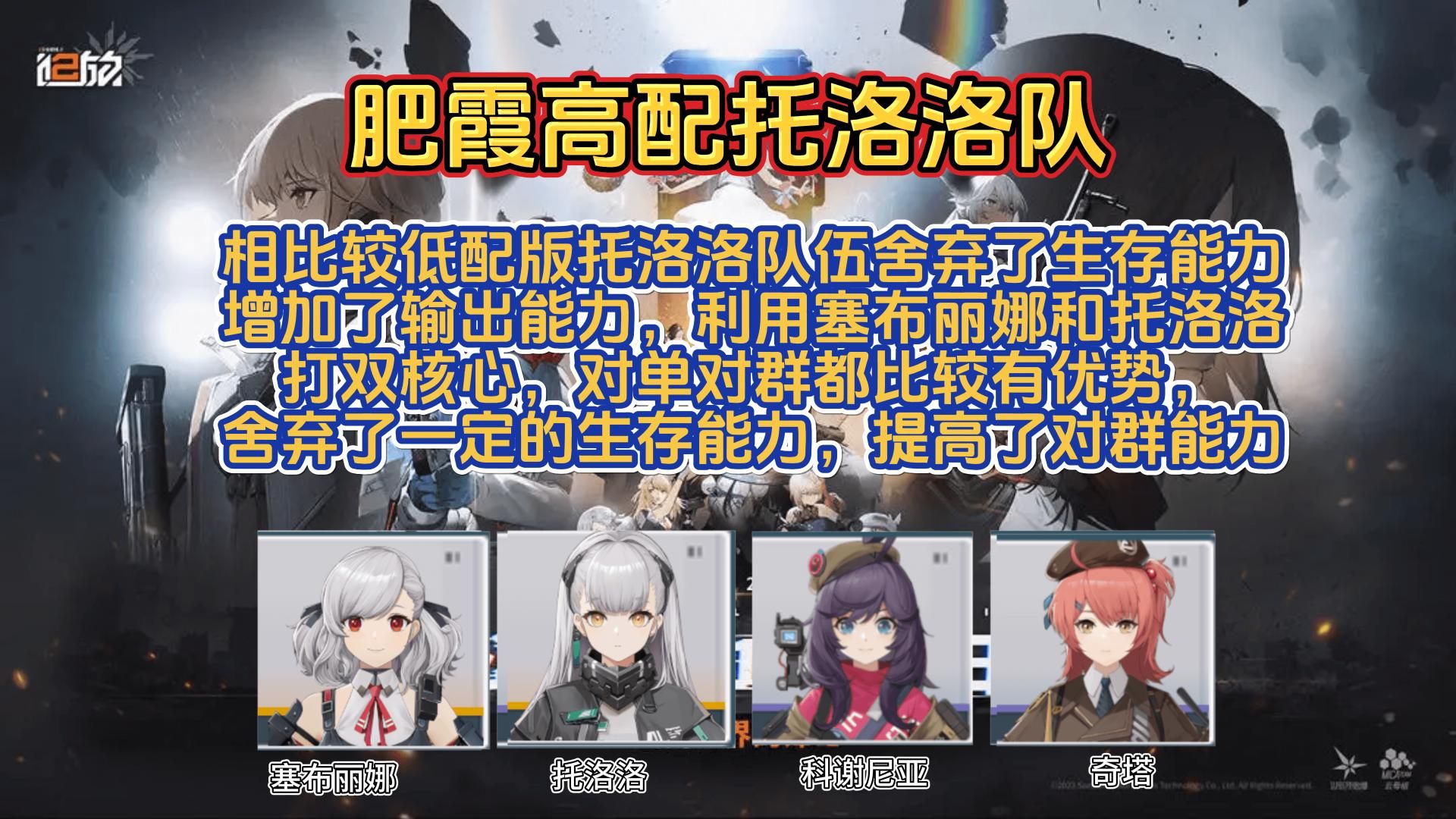 少女前线2追放天梯阵容最新搭配推荐攻略
