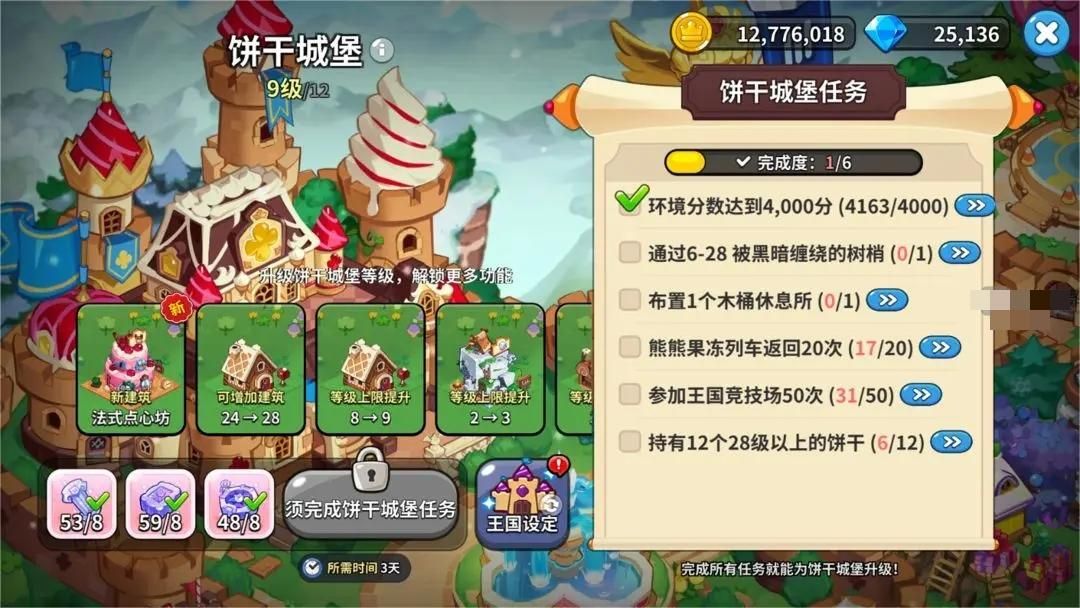 冲呀饼干人王国饼干城堡完整升级解锁攻略